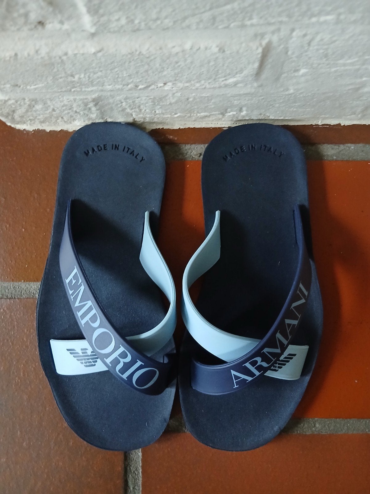 Emporio Armani slippers maat 35, Ophalen, Overige typen, Blauw, Emporio armani