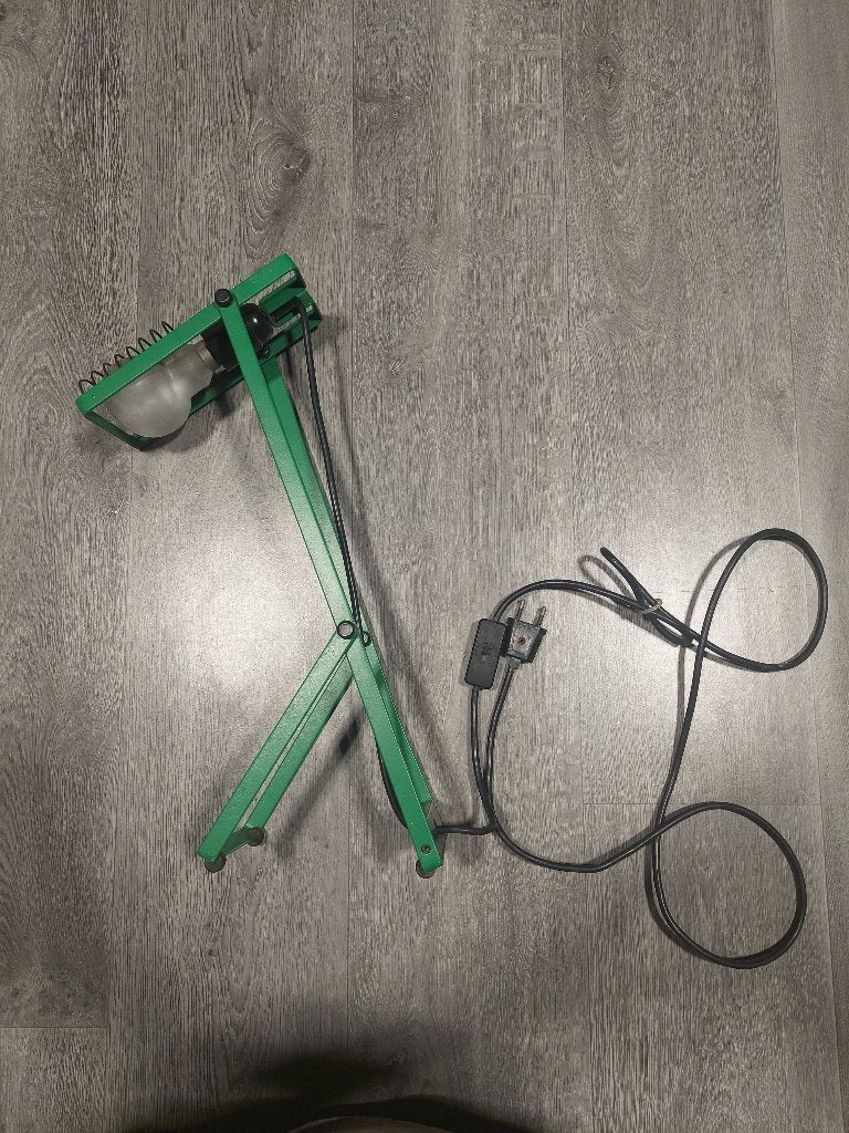 Artemide Sintesi - Tafellamp - (2x Groen en 1x rood), Inclusief lichtbron, Bureaulamp, Gebruikt, Groen
