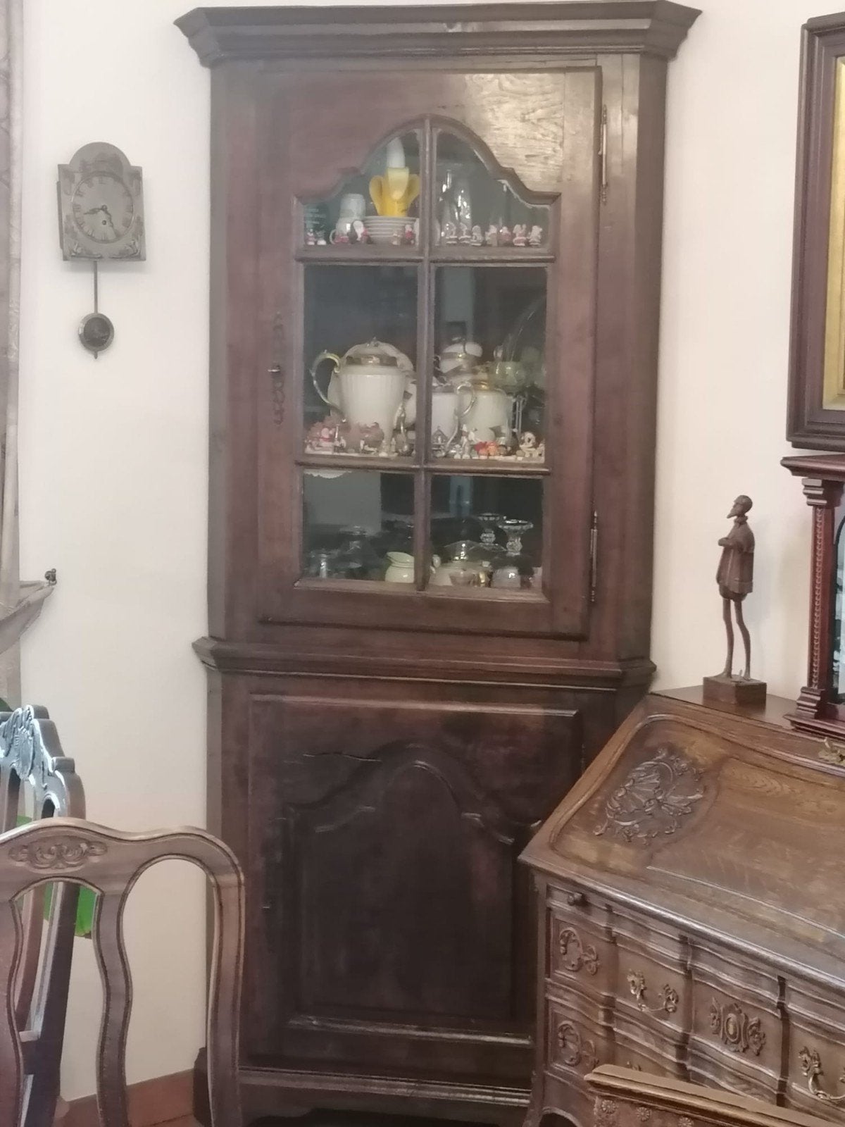 Meuble de coin en chêne foncé, Enlèvement, Chêne