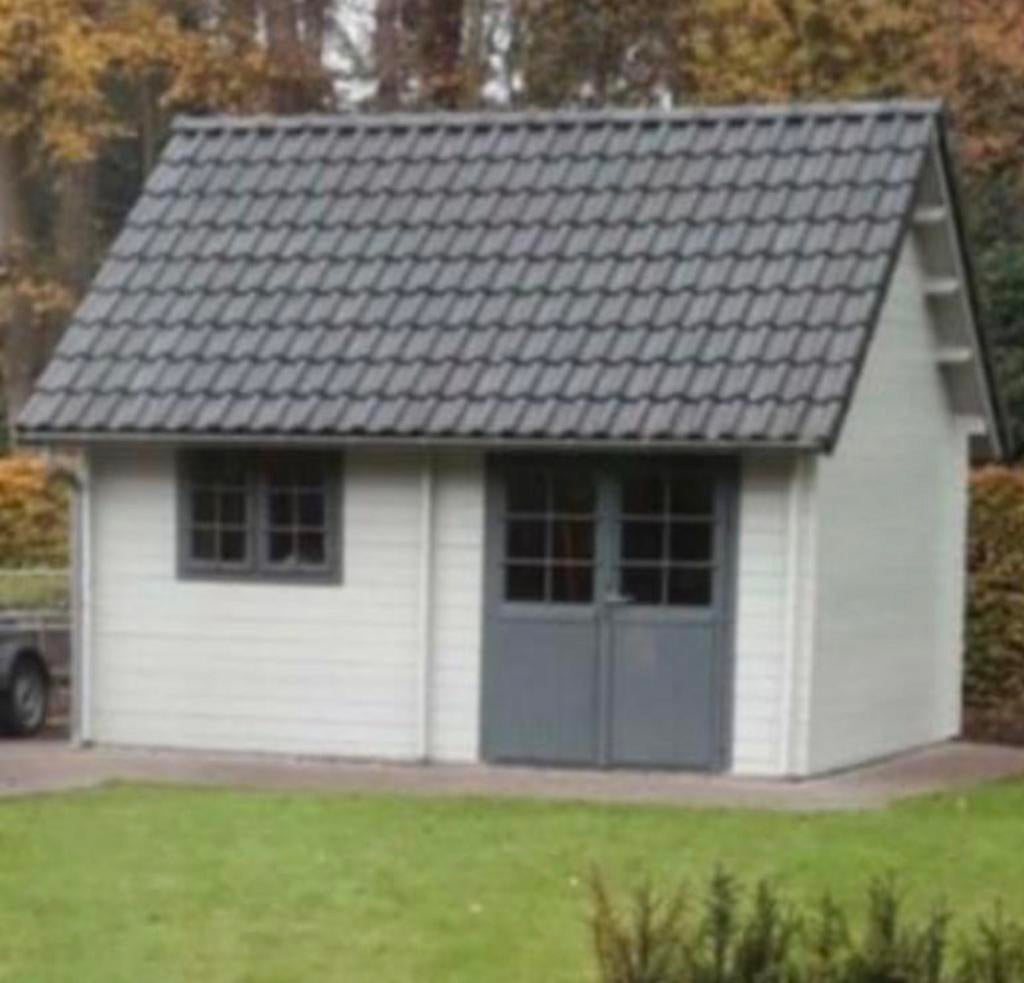 Tuinhuis in Engelse Cottage stijl (Grandcasa Tinos) 4X5 M, Tuin en Terras, Ophalen, Tuinhuis, 2 ramen, 500 cm of meer