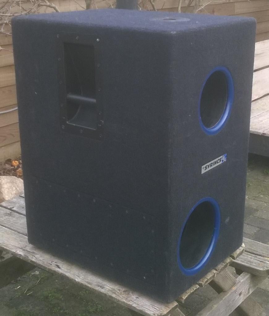 Luidsprekers subs 15 inch 500 Watt, Syrincs MM-15B, Overige merken, Gebruikt, Subwoofer, Ophalen of Verzenden