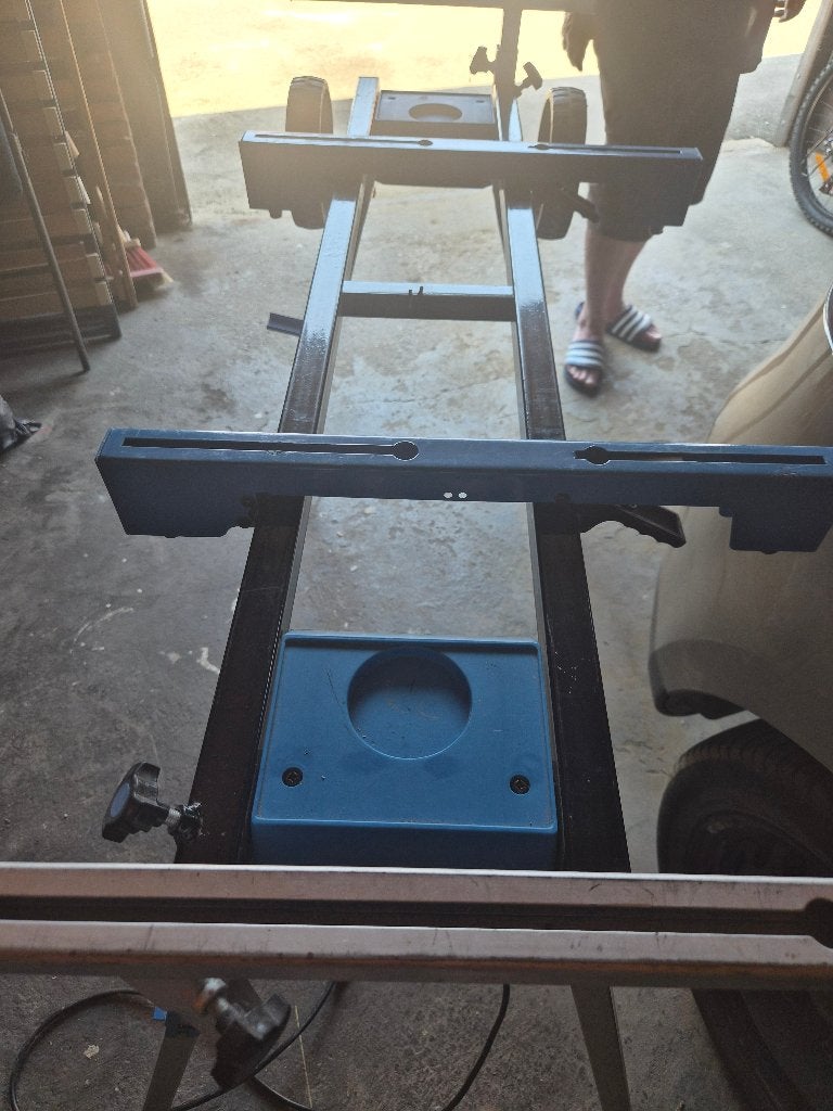 werktafel verstekzaag, Doe-het-zelf en Bouw, Werkbanken, Ophalen, Zo goed als nieuw, 70 tot 120 cm, Inklapbaar