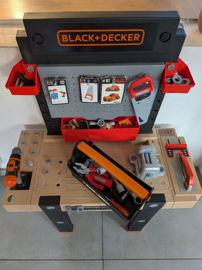 Smoby Black & Decker Bricolo Smart speelgoed werktafel, Ophalen, Gebruikt