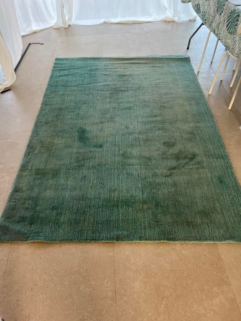 Tapijt aqua blauw, Ophalen, Gebruikt, Blauw, 150 tot 200 cm