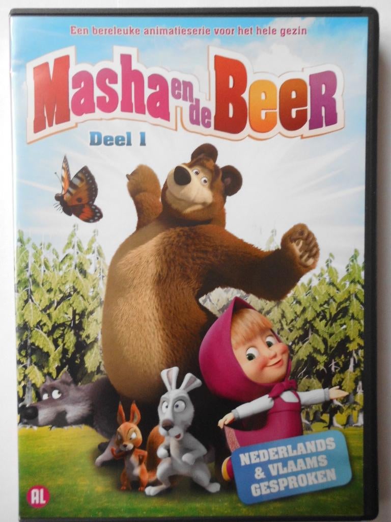 Masha en de Beer (Deel 1 en 2), Cd's en Dvd's, Dvd's | Tekenfilms en Animatie, Zo goed als nieuw, Overige soorten, Overige typen