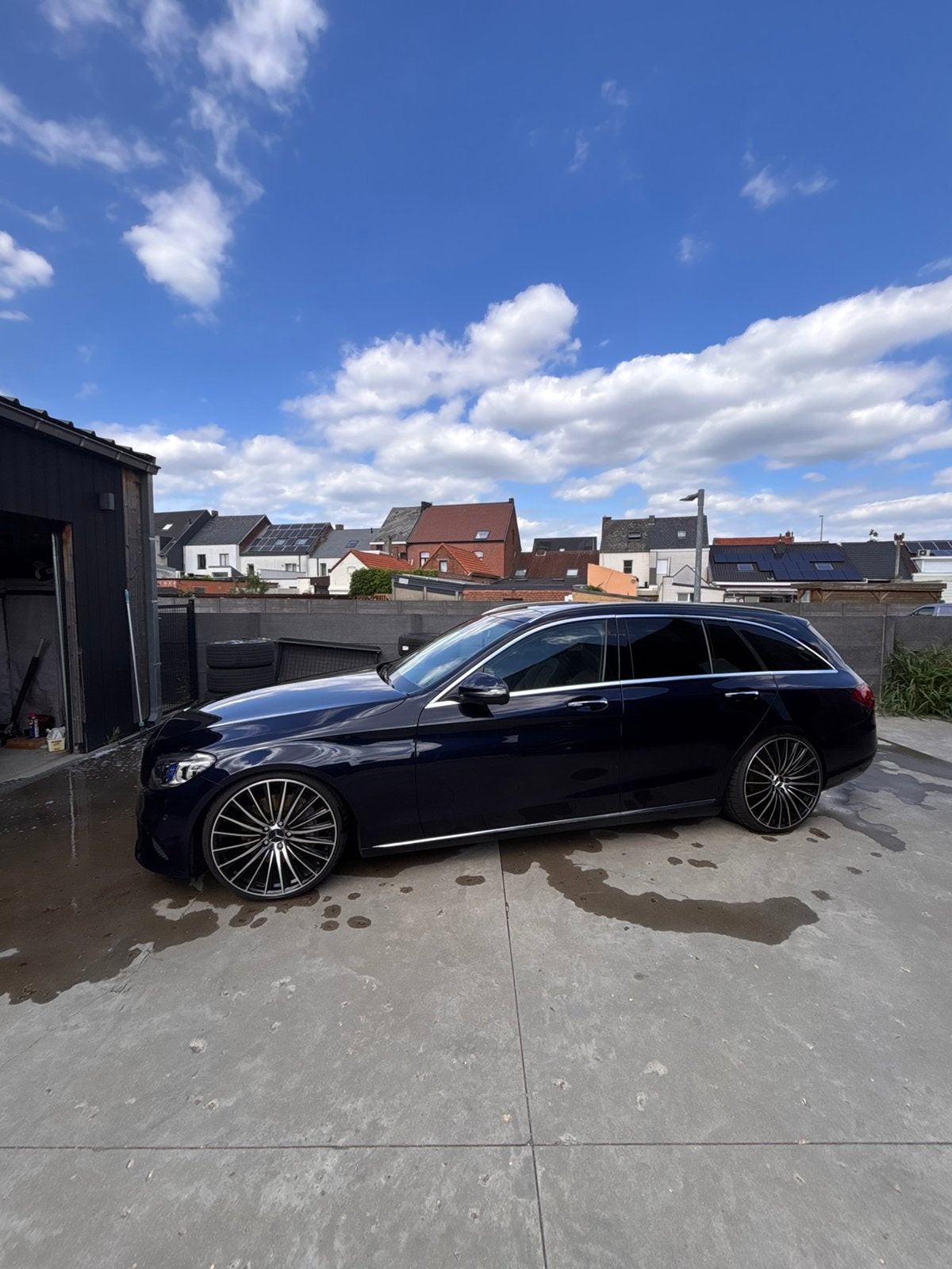 Mercedes C300DE - 57000km, Auto's, Automaat, Lichtsensor, Euro 6, Blauw