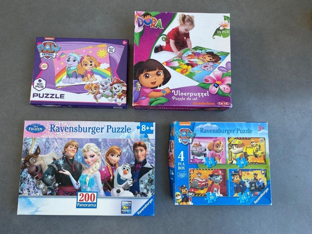 kinderpuzzels, Ophalen, 10 tot 50 stukjes, Zo goed als nieuw, 4 tot 6 jaar
