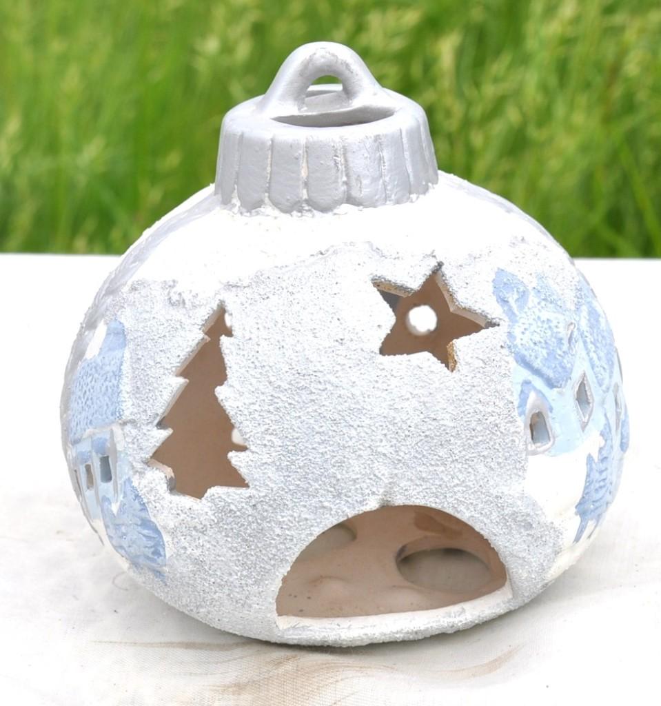 photophore boule de noel en faience, Enlèvement ou Envoi, Comme neuf