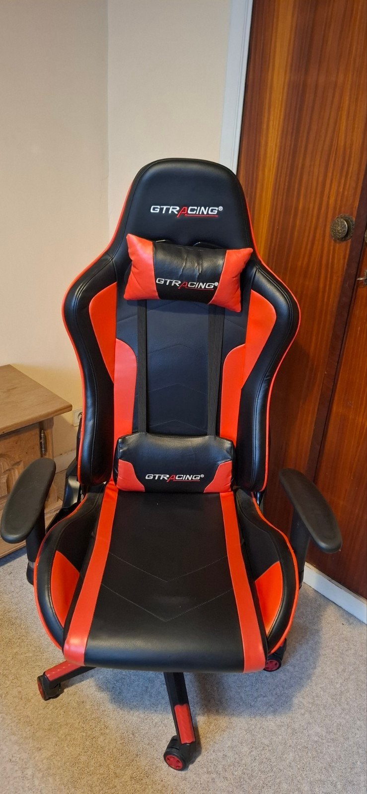 Chaise Gaming GTRACING – Dossier inclinable 170 – Noir/Roug, Enlèvement, Rouge