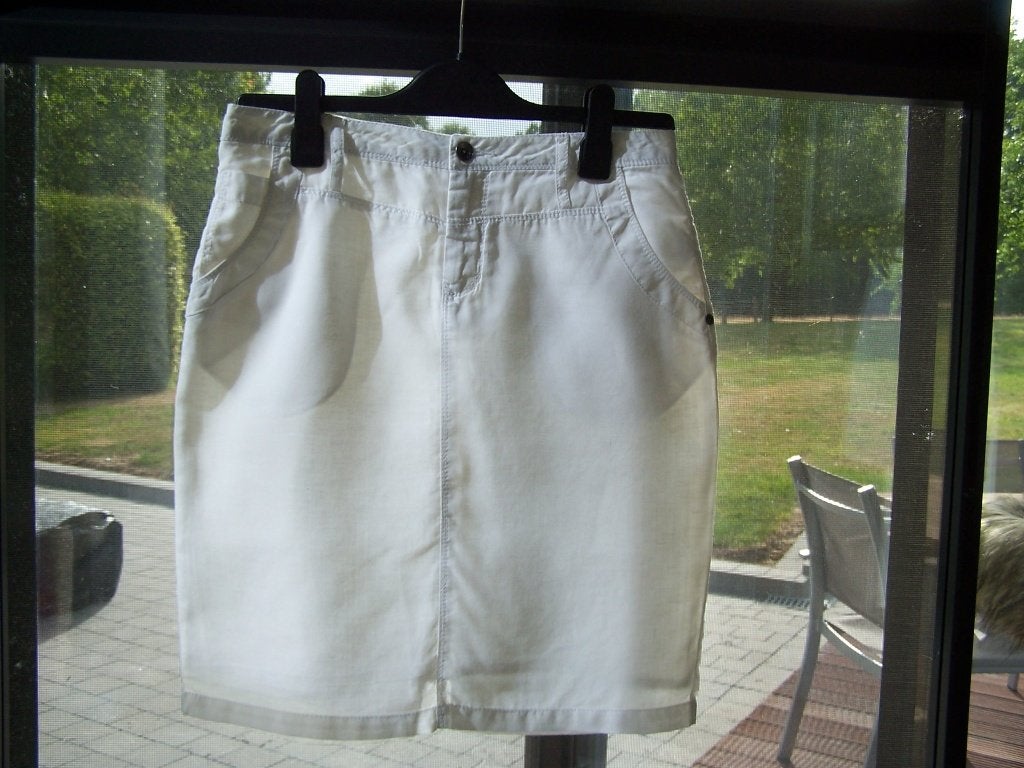 2 damesrokken - wit en bruin -maat 34/36- 6,00 € vr 2 rokken, Bruin, WE, Ophalen of Verzenden, Maat 34 (XS) of kleiner