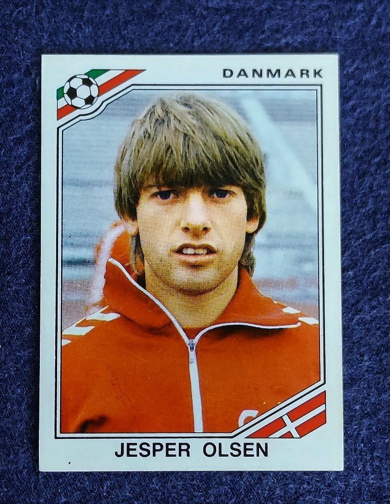 Panini sticker card voetbal ' WK Mexico 1986 - Jesper Olsen', Enlèvement ou Envoi, Neuf, Autocollant