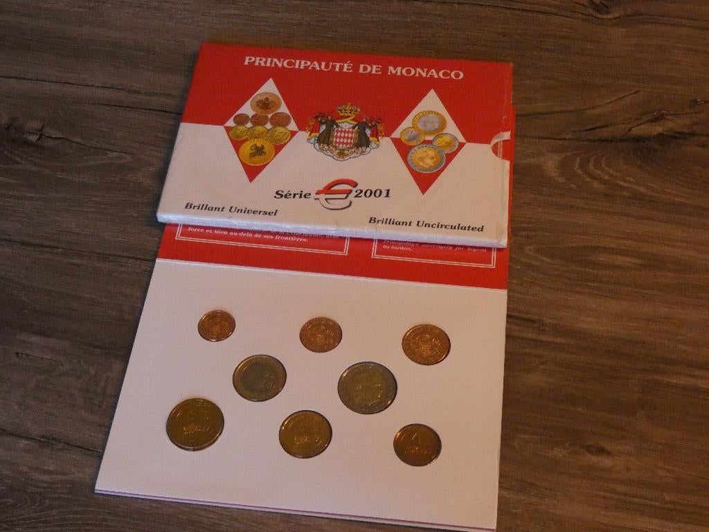 euromuntenset monaco 2001, Postzegels en Munten, Ophalen, Monaco, Overige waardes, Setje