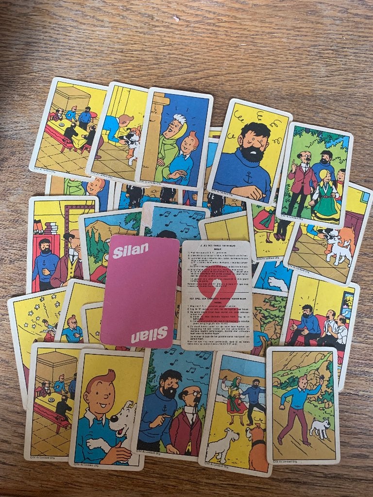 Jeu de mémoire vintage Tintin Silan, Collections, Enlèvement ou Envoi, Tintin, Utilisé, Autres types