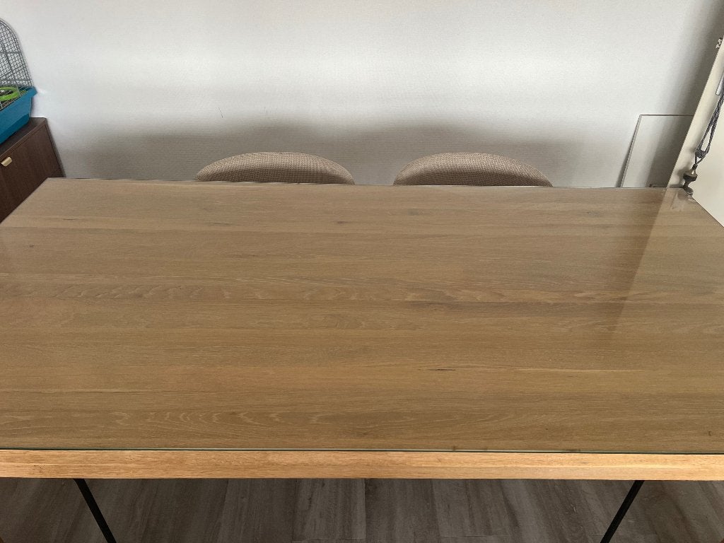 Table bois massif salle à manger, Maison & Meubles, Enlèvement, Comme neuf