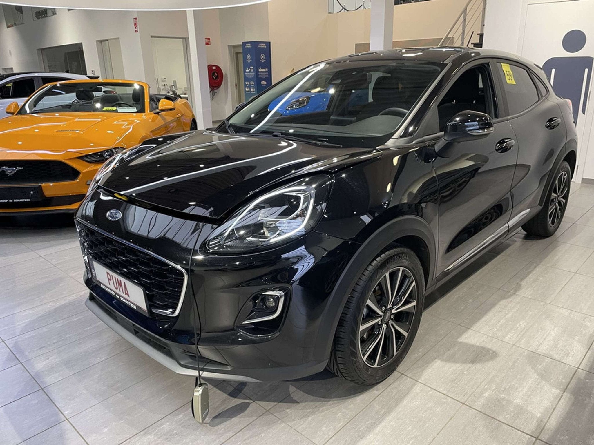 Ford Puma (bj 2023), Auto's, Stof, Zwart, Bedrijf, Hybride Elektrisch/Benzine