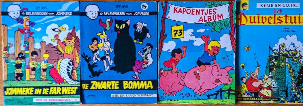 Lot VintageJommeke Kapoentjes albums, Boeken, Stripverhalen, Gelezen, Meerdere stripboeken, Ophalen of Verzenden