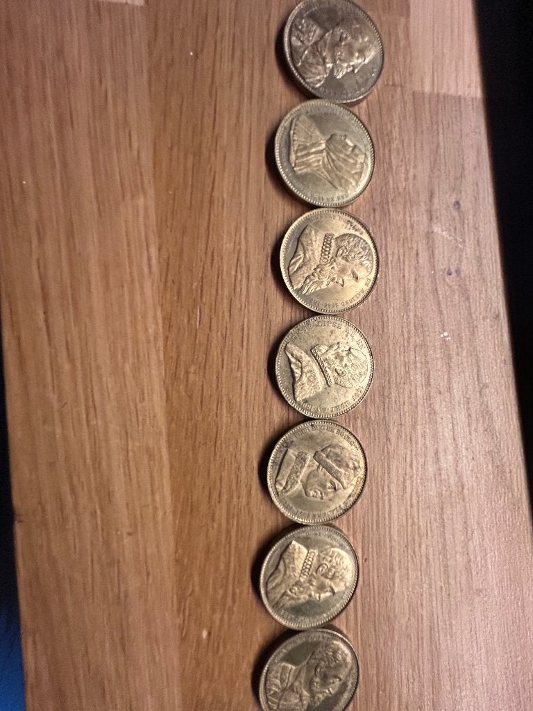 Lot 7 herdenkingsmunten België Jouvenel, Postzegels en Munten, Penningen en Medailles, Ophalen of Verzenden, Brons