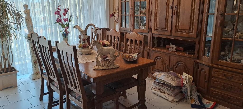 Salle a manger, Enlèvement, Comme neuf, Chêne, 4 à 6 chaises