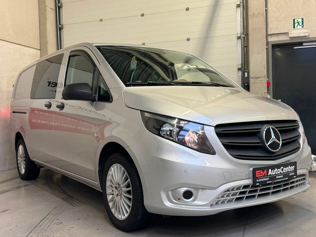 Mercedes Vito L2 DubbelCab 5pl Automaat 9G-CAM-CarPlay-Trekh, Autos, Mercedes-Benz, Argent ou Gris, Achat, Euro 6, Entreprise