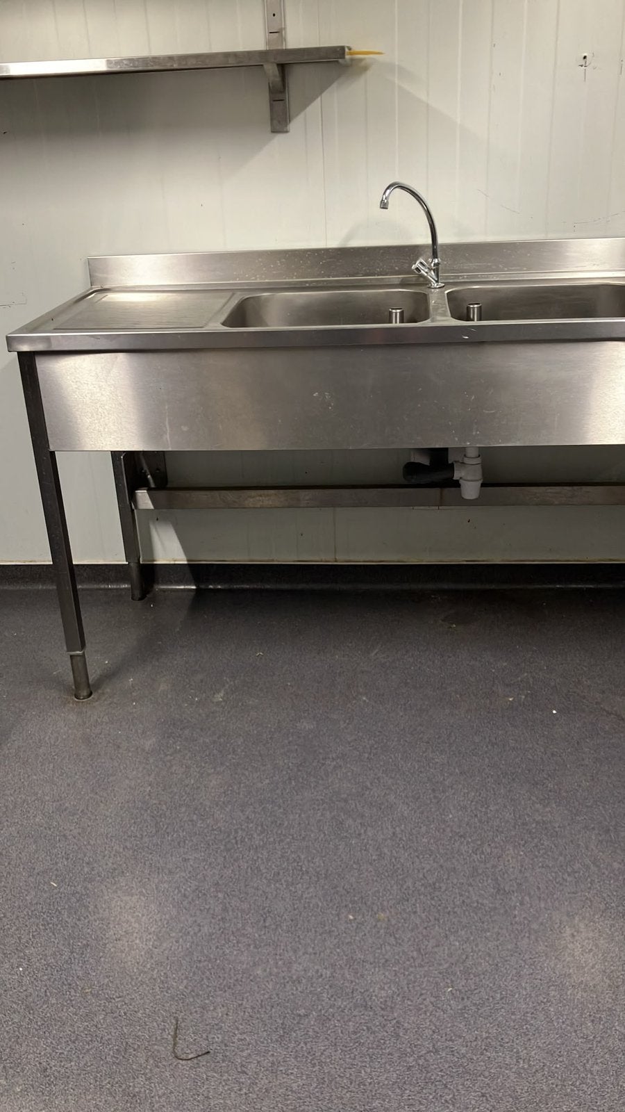 Dubbele spoelbak inox, Huis en Inrichting, Keuken | Keukenelementen, Ophalen