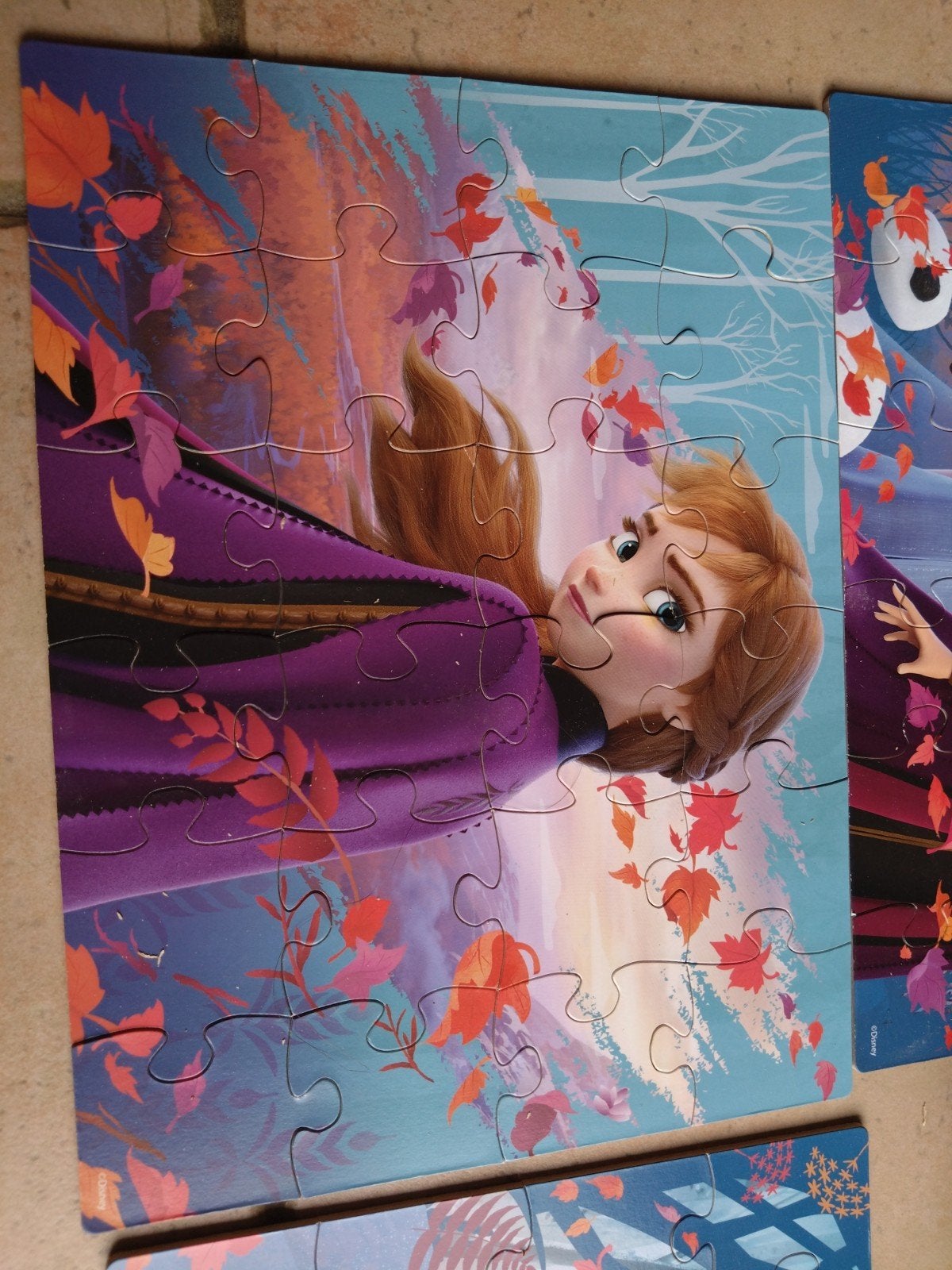 3 frozen puzzels - hout, Kinderen en Baby's, 2 tot 4 jaar, 10 tot 50 stukjes, Ophalen of Verzenden, Zo goed als nieuw