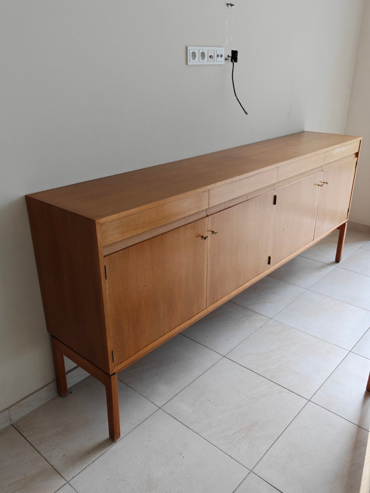 vintage design meubelen. Begin jaren 60., 230 cm, Vintage, Enlèvement, Bois