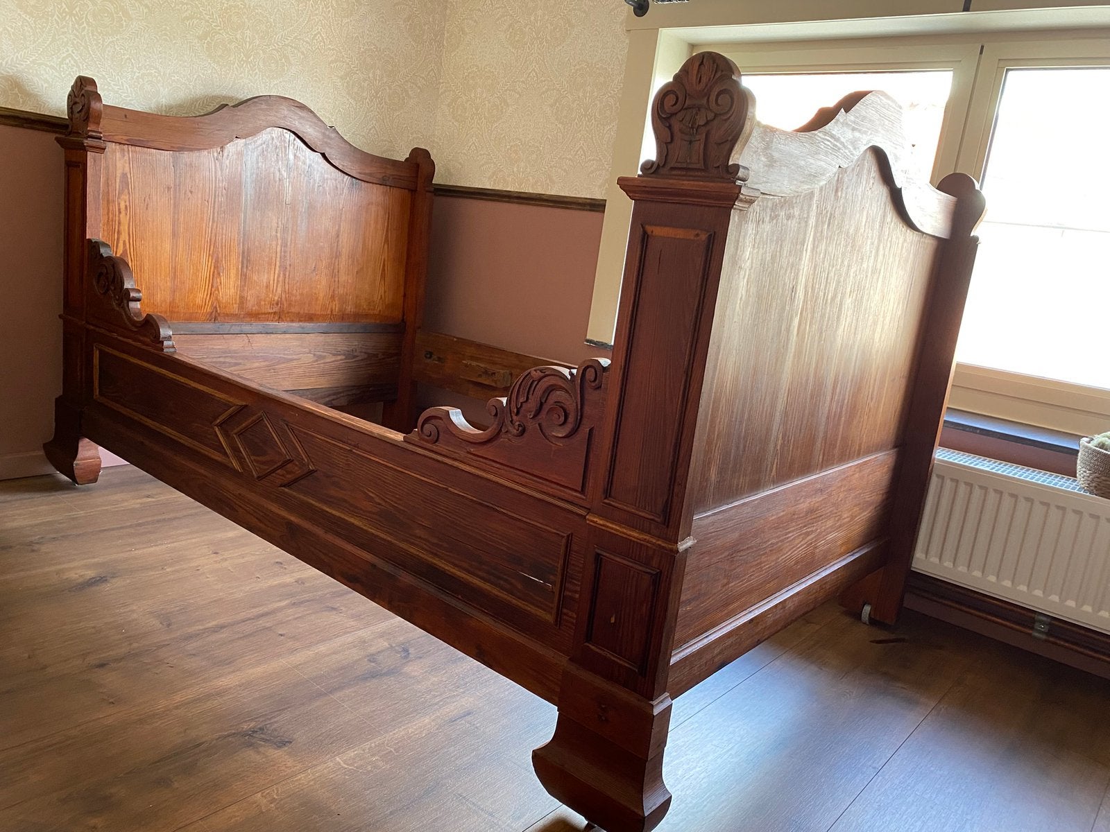 Prinsessenbed, Ophalen, Twijfelaar, 120 cm, Hout