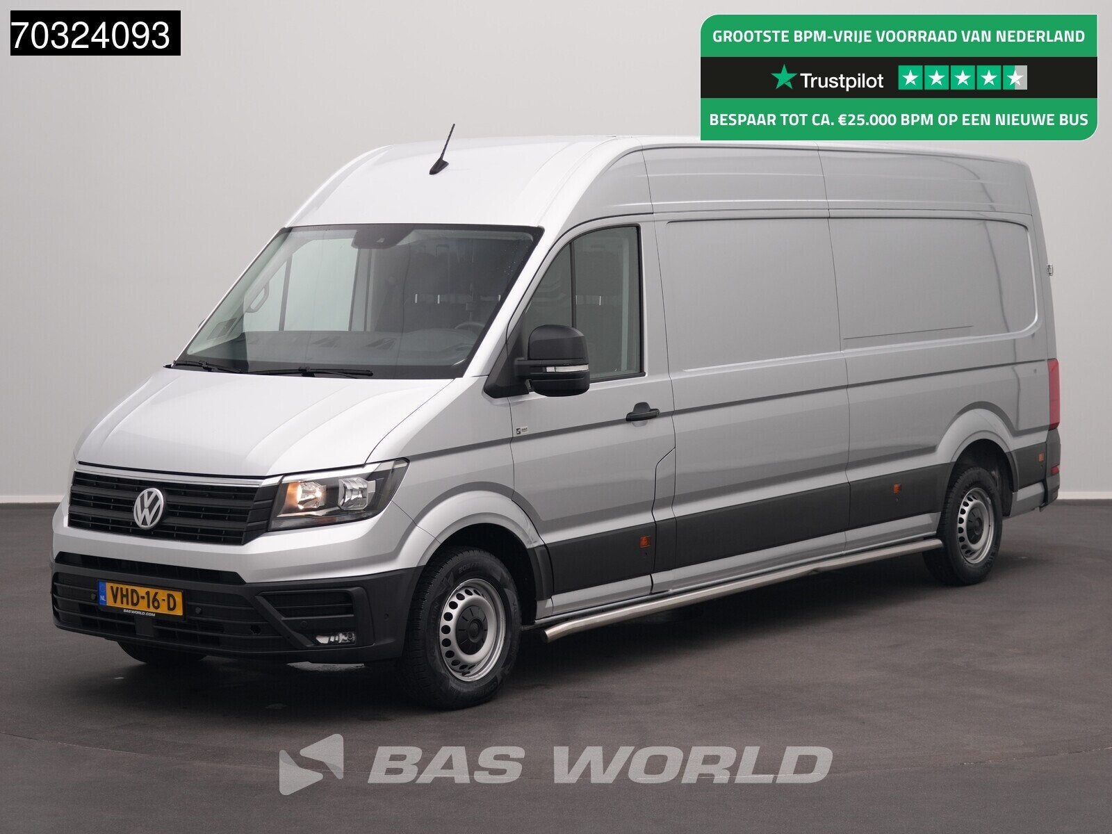 Volkswagen Crafter 140pk Automaat L4H3 Navi Airco Cruise Cam, Auto's, Bestelwagens en Lichte vracht, Automaat, Stof, Gebruikt