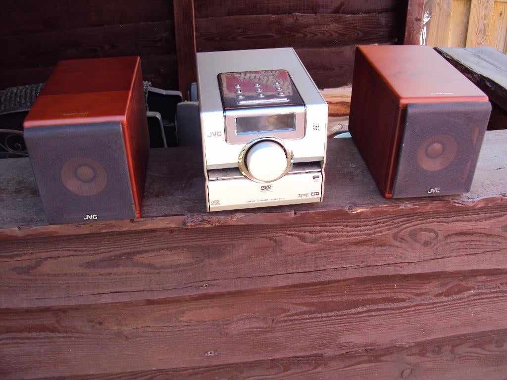 Jvc CA-EX D1  + Woodcone speakers., Enlèvement, Utilisé, Haut-parleurs, JVC