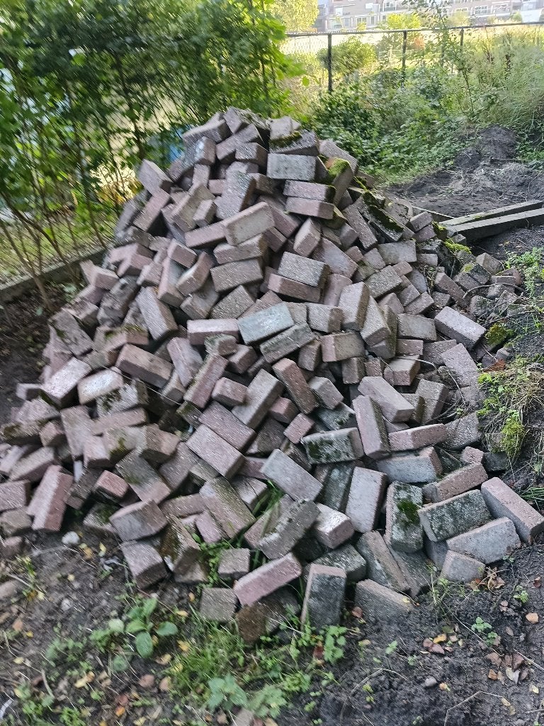 Betonklinkers, Tuin en Terras, Ophalen, Gebruikt, Klinkers, 5 tot 10 m²