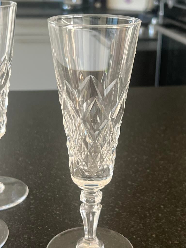 Ensemble de 37 Verres en cristal taillés ancien, Enlèvement