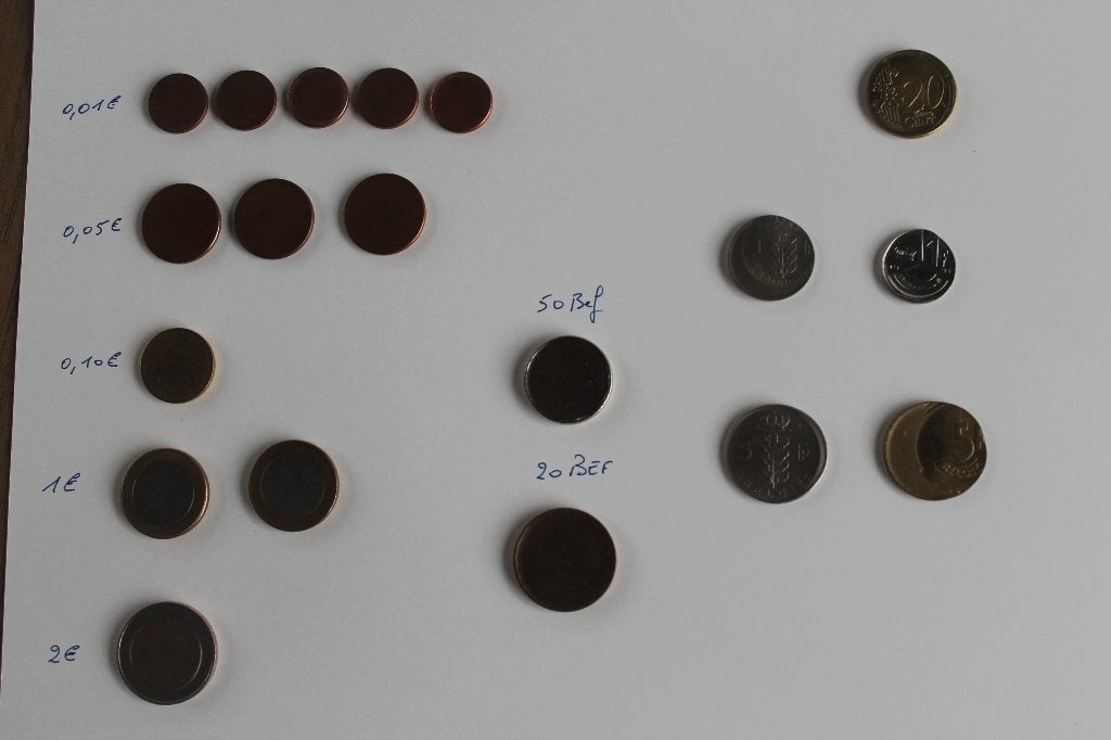 muntplaatjes en misslagmunten, Enlèvement, Belgique