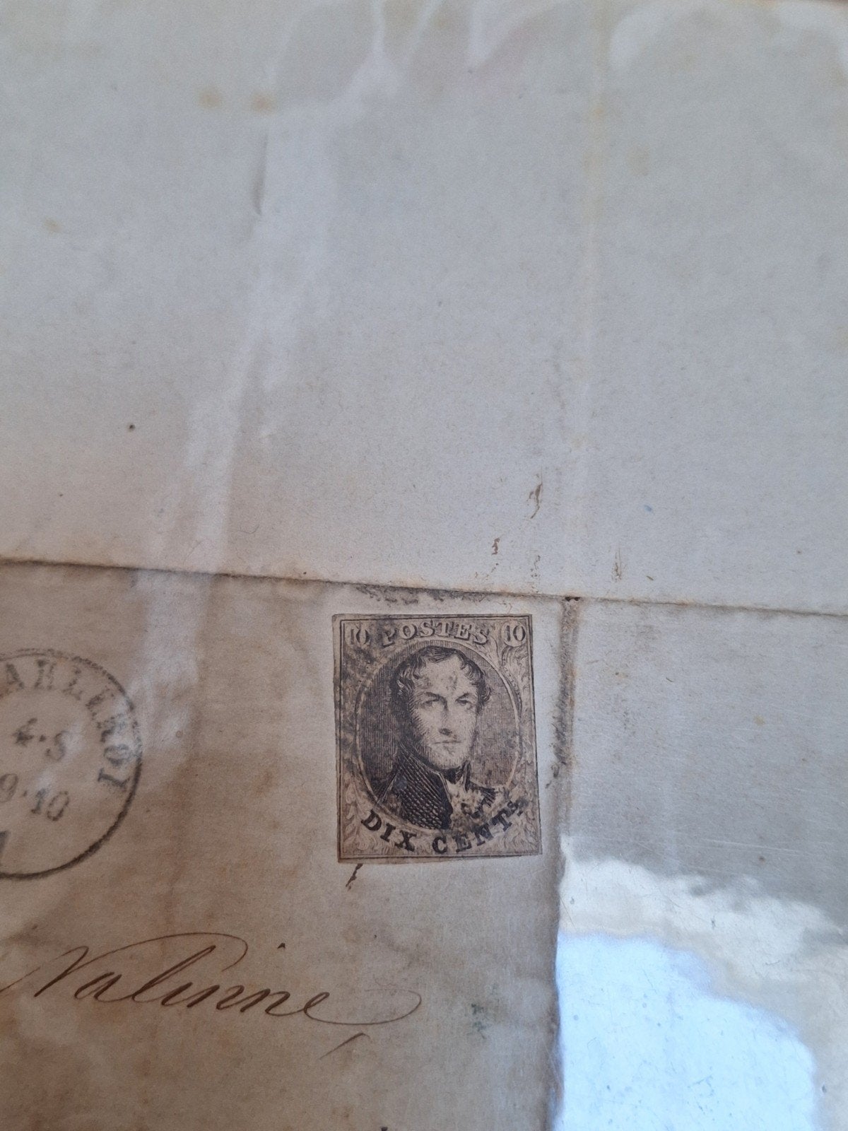 timbre "medaillon" sur enveloppe/courrier 1861, Timbres & Monnaies, Enlèvement ou Envoi, Lettre