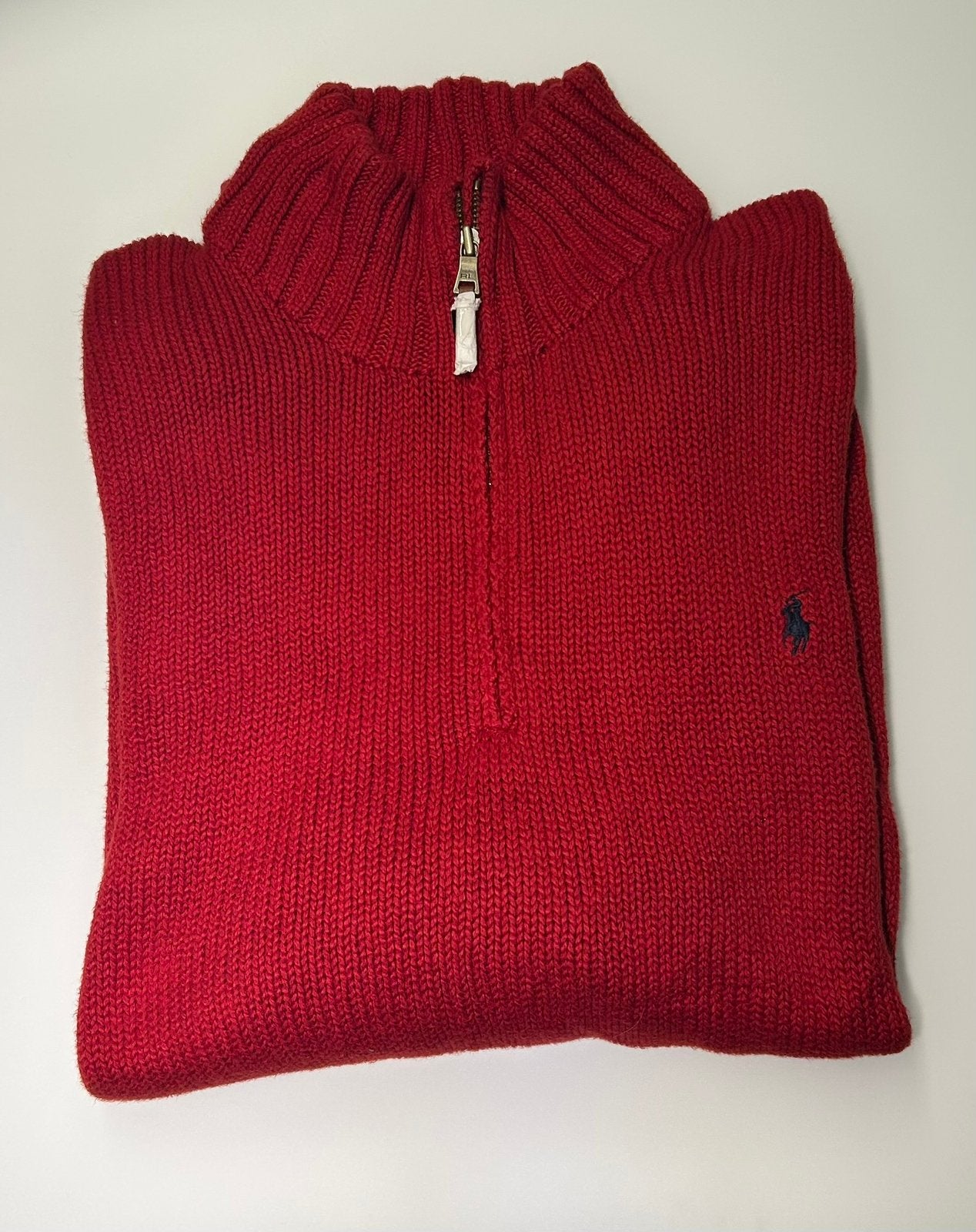 Polo Ralph Lauren trui met zip (XL), Ophalen of Verzenden, Zo goed als nieuw, Maat 56/58 (XL), Rood
