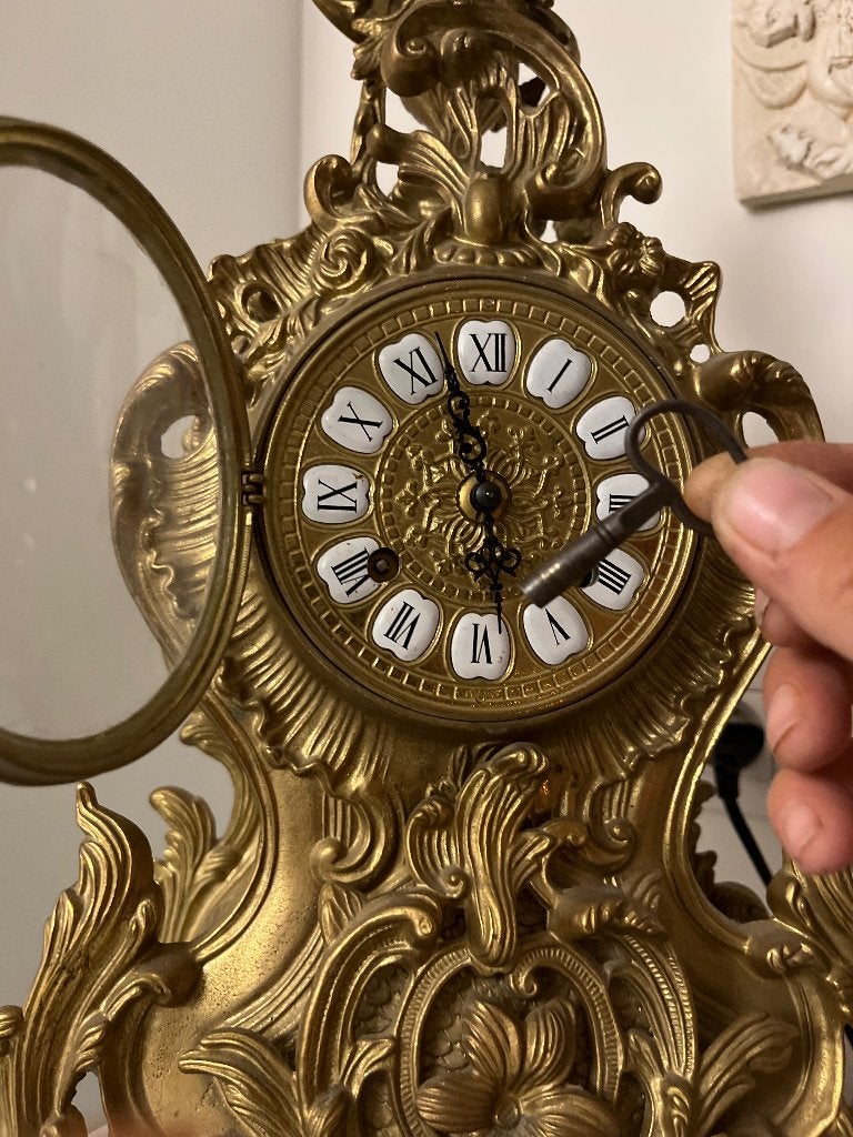 Antieke mantelklok, Antiek en Kunst, Ophalen of Verzenden