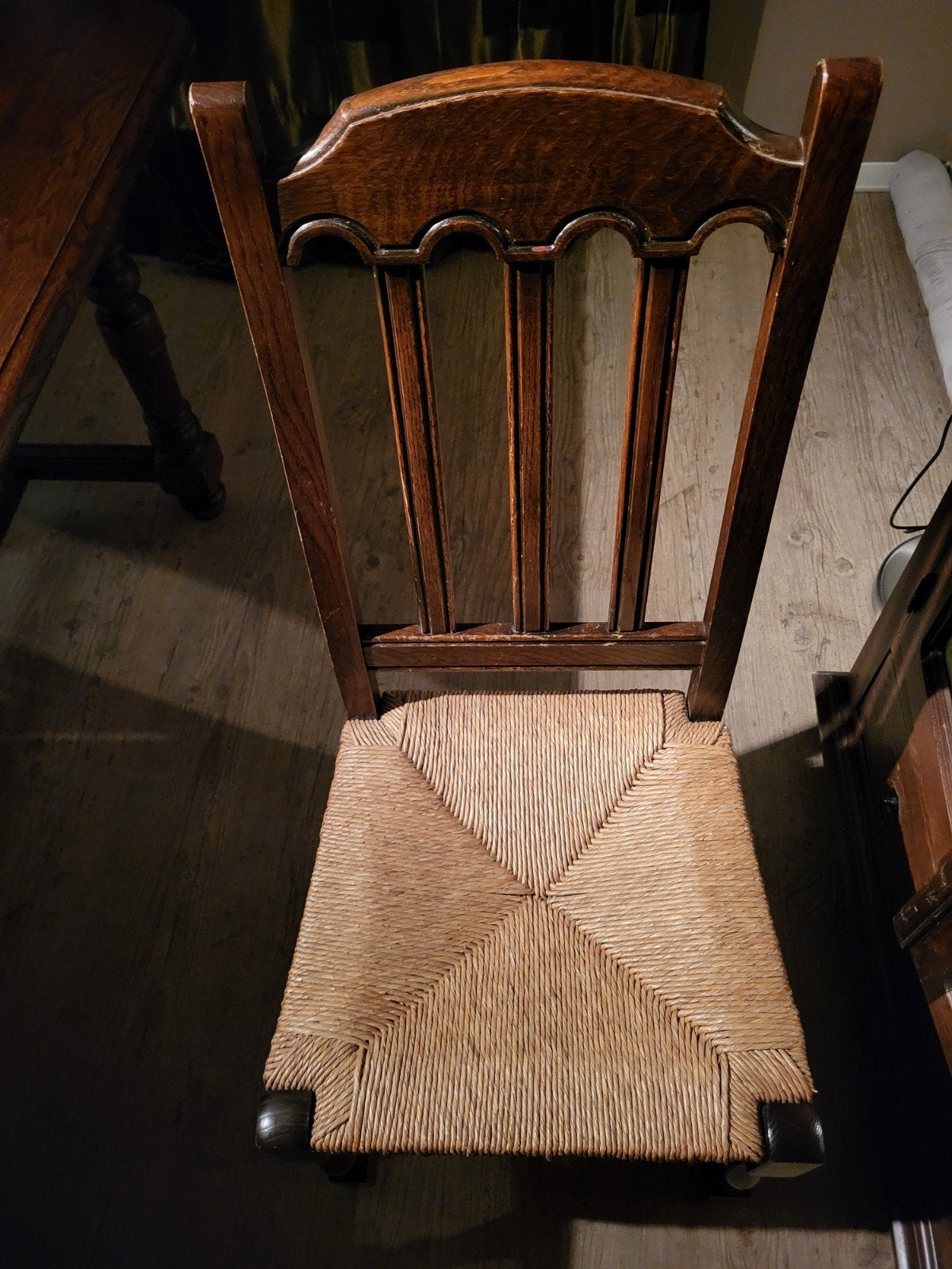 Eiken stoelen met rotan zit, Antiek en Kunst, Ophalen