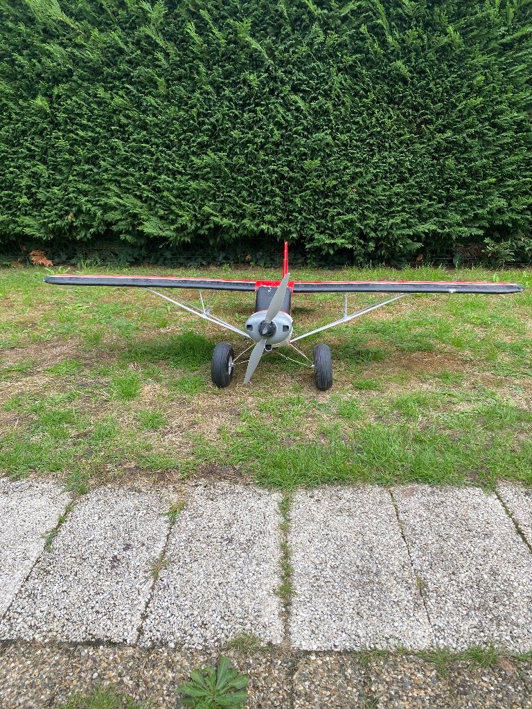 Fms PA18 1300mm, Enlèvement, Utilisé, Électro, RTF (Ready to Fly)