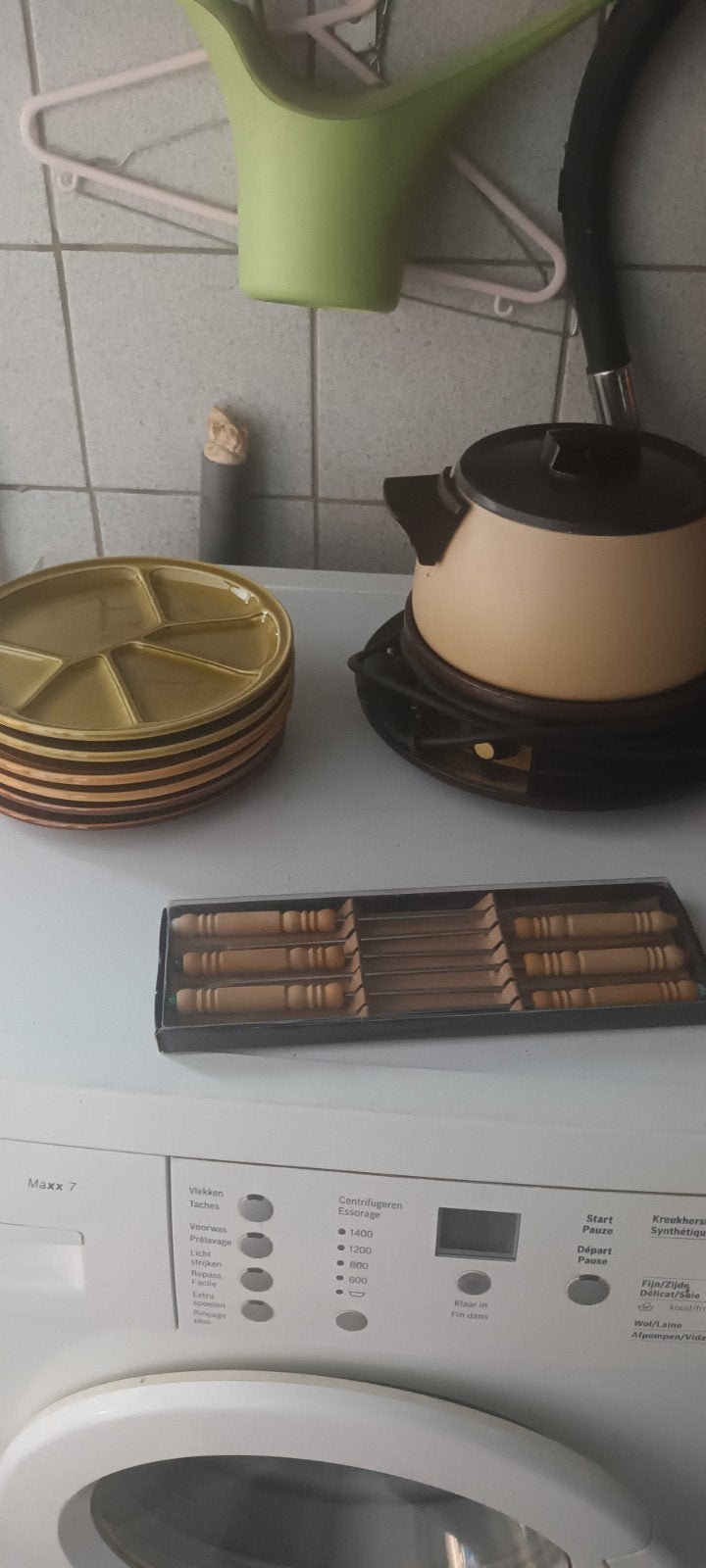 gebruikt maar proper fondueset 6 personen, Ophalen, Gebruikt, Fondueset