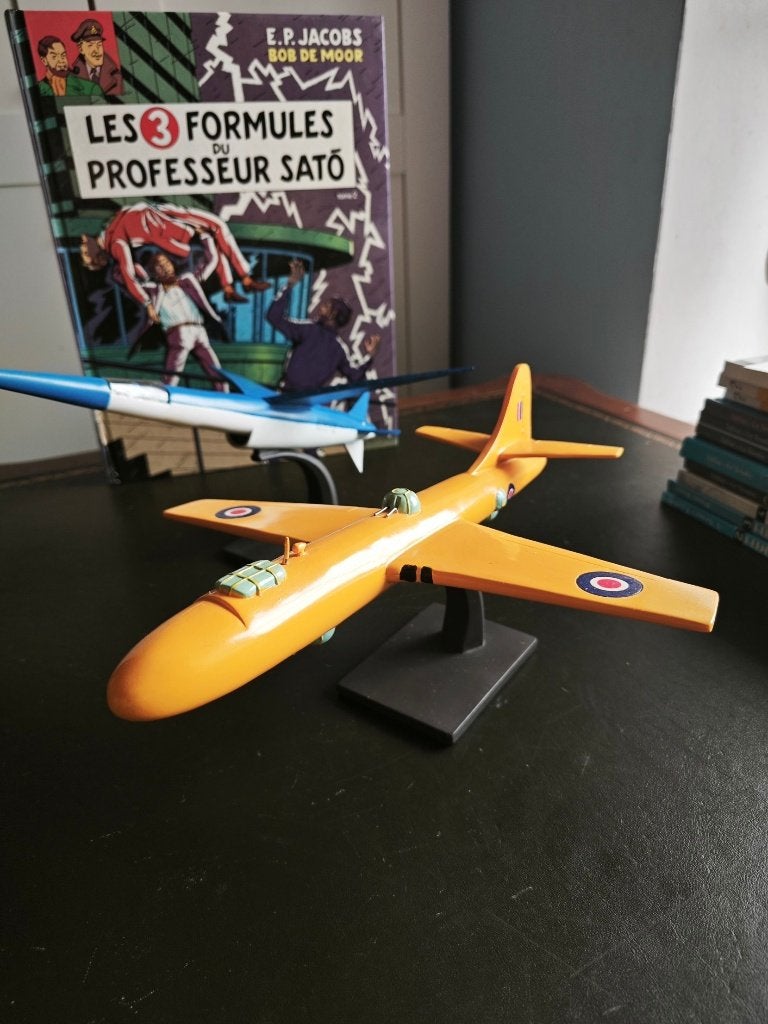 Golden Rocket + Espadon Blake et Mortimer résine 2013, Ophalen of Verzenden, Overige figuren, Gebruikt, Beeldje of Figuurtje
