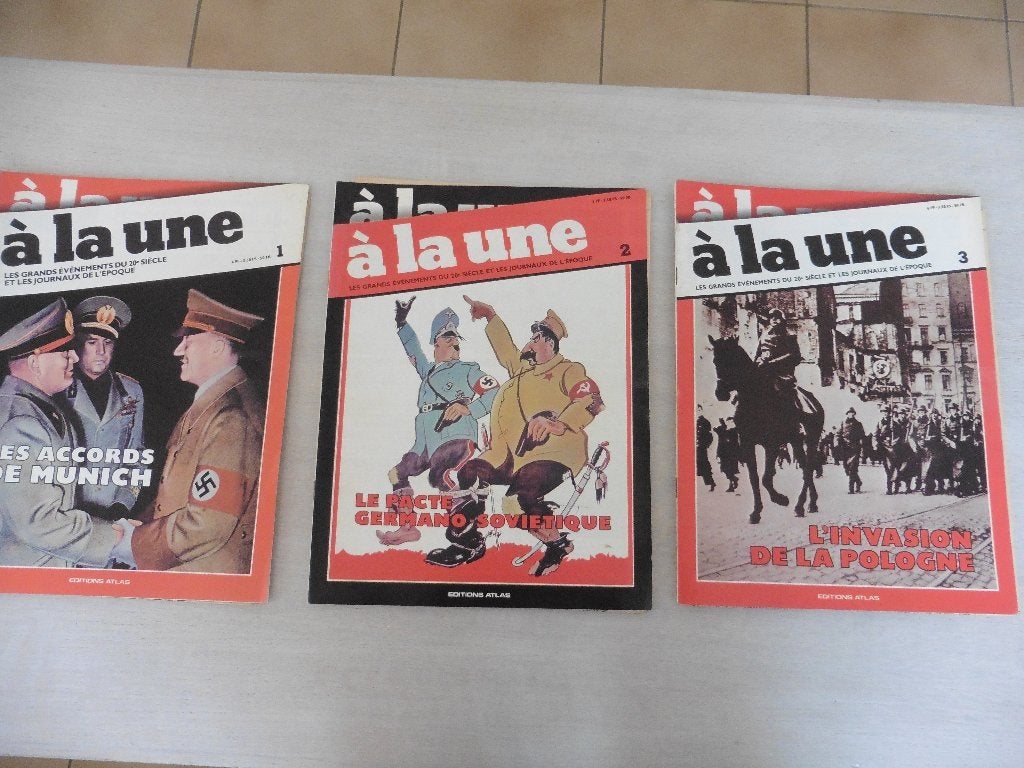 Lot de 17 fascicules sur les grands évènements du 20ème s., Enlèvement ou Envoi, Editions Atlas à la une, Utilisé, 20e siècle ou après