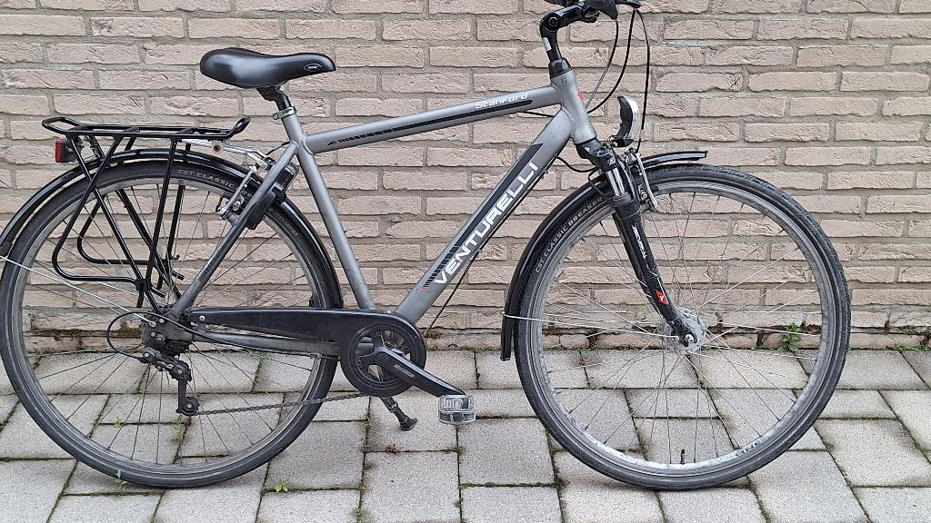 Venturelli herenfiets stadsfiets, Fietsen en Brommers, Fietsen | Heren | Herenfietsen, Zo goed als nieuw, 53 tot 57 cm, Versnellingen