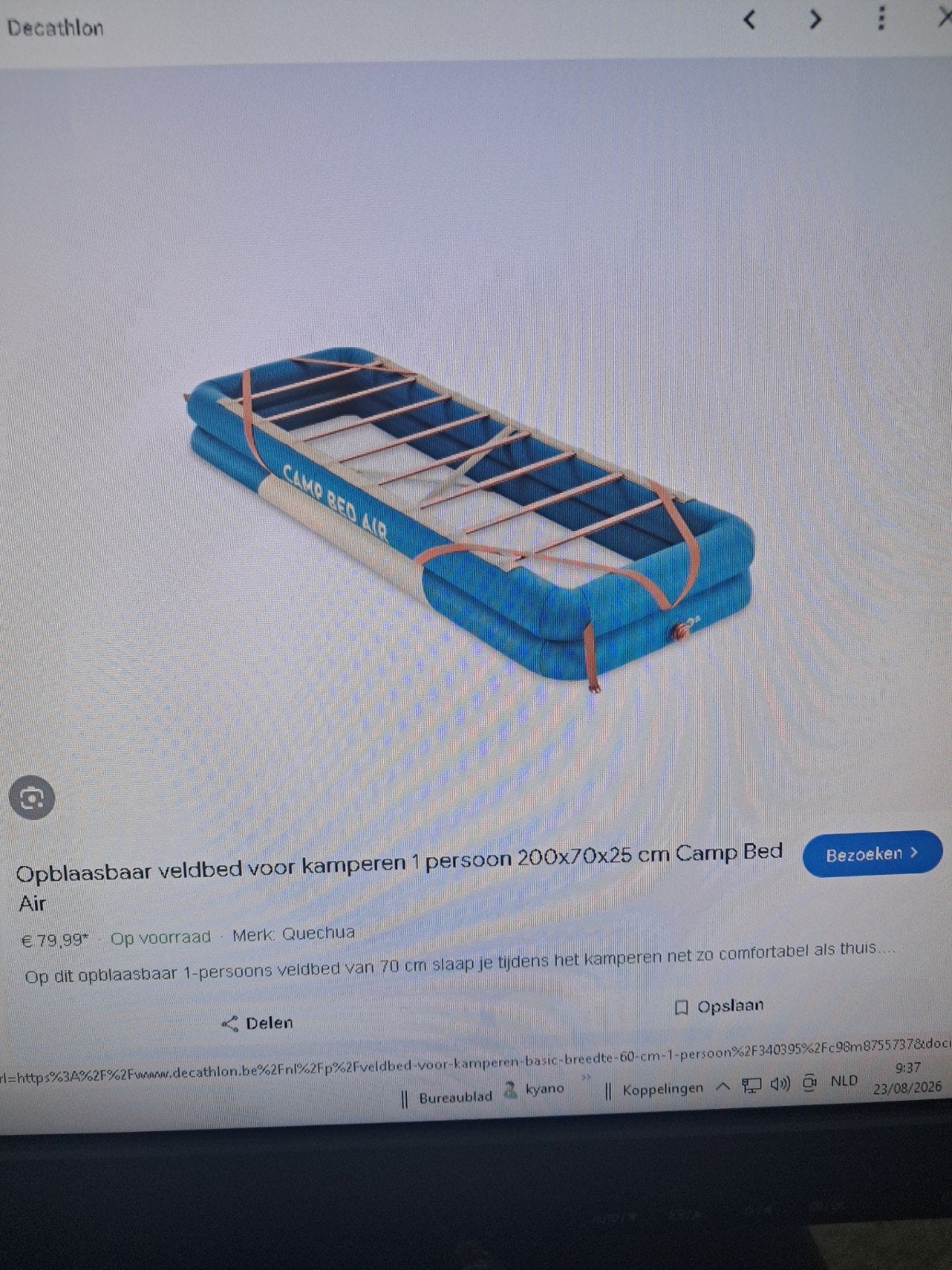 1 x een 1persoons airbed verhoger, Caravans en Kamperen, Ophalen, Zo goed als nieuw, 1-persoons