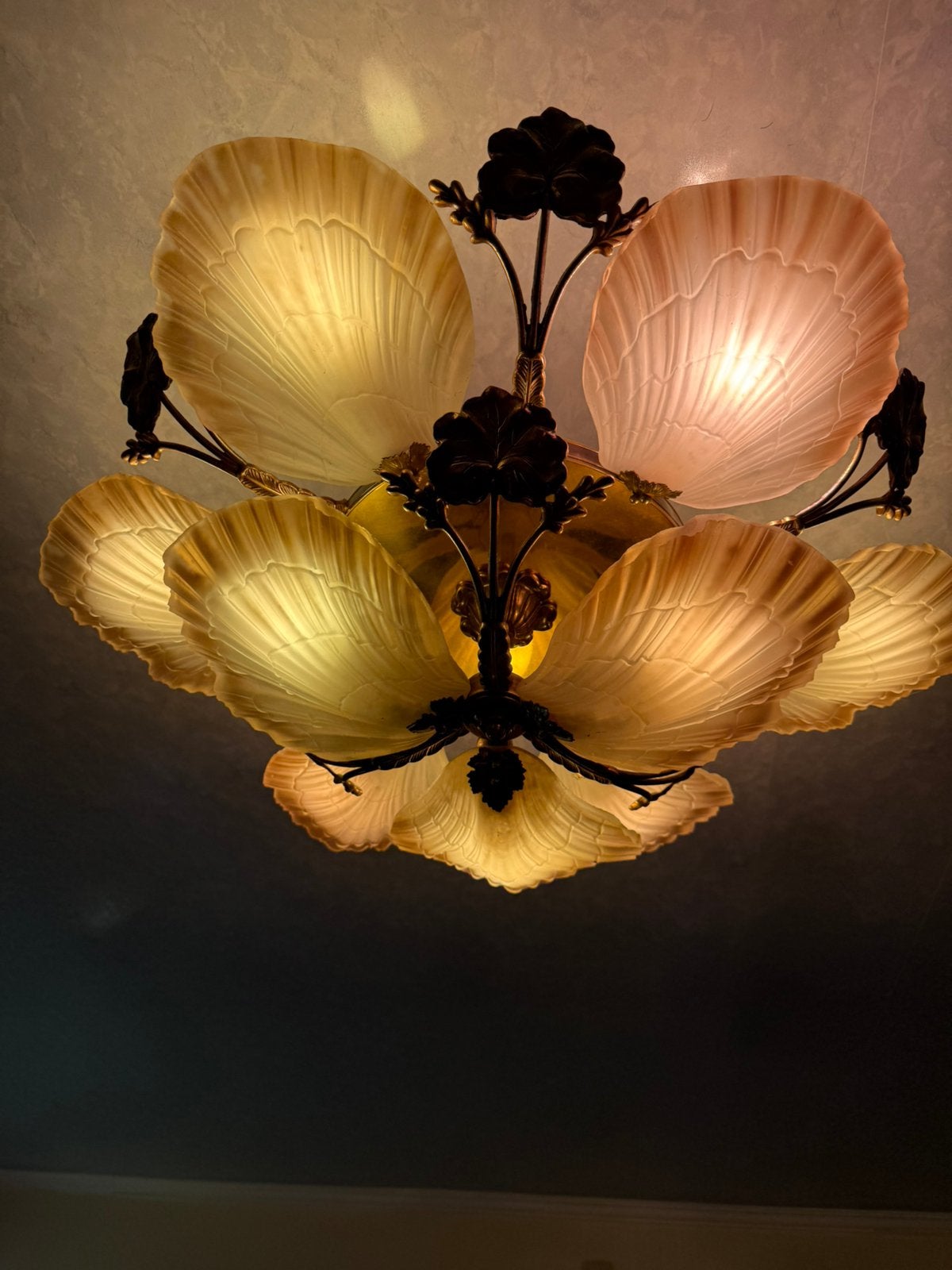 Lustre coquillages, Antiek en Kunst, Antiek | Verlichting, Ophalen