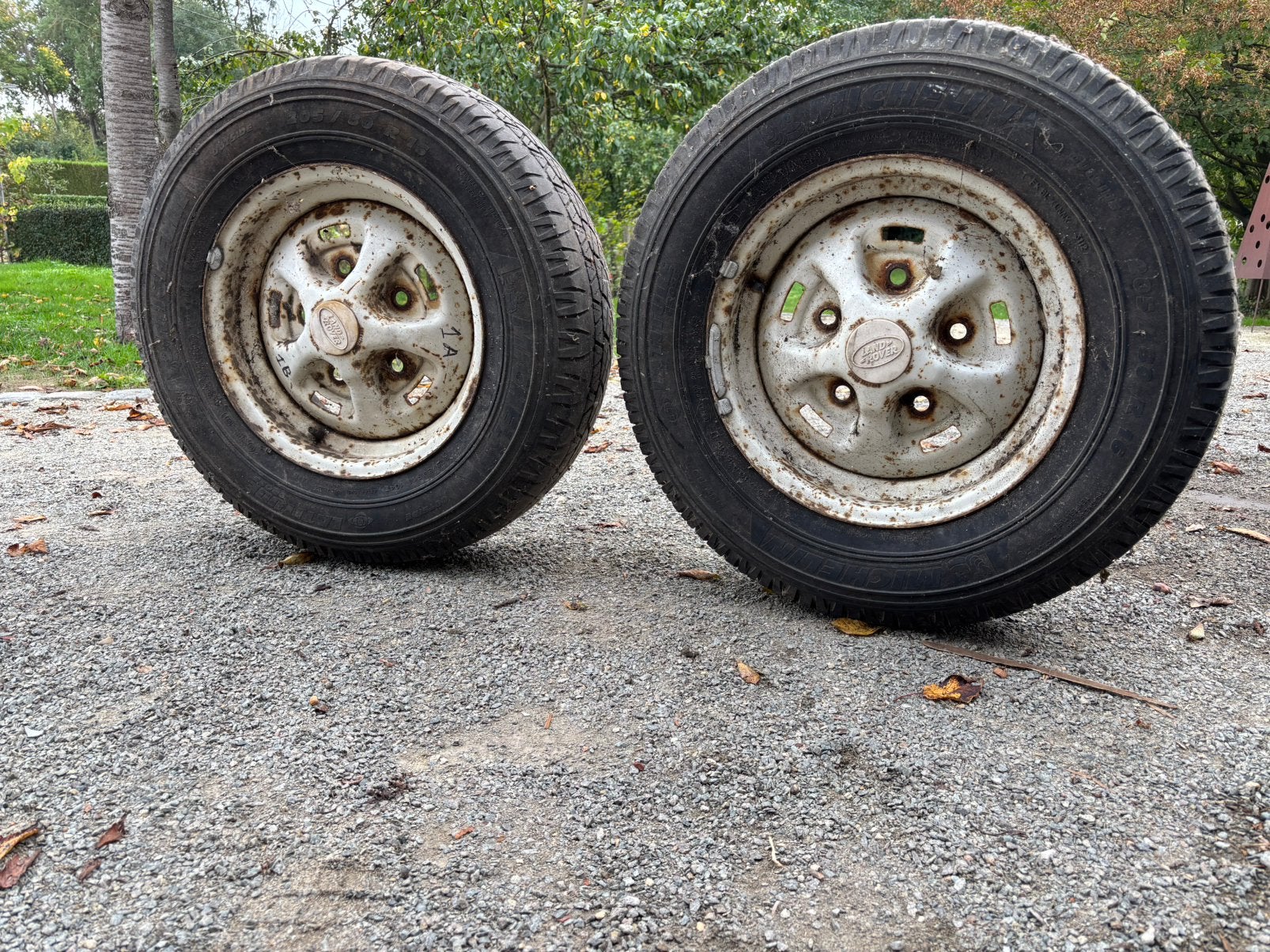 2 velgen met band land rover defender, Ophalen, Gebruikt, Rover