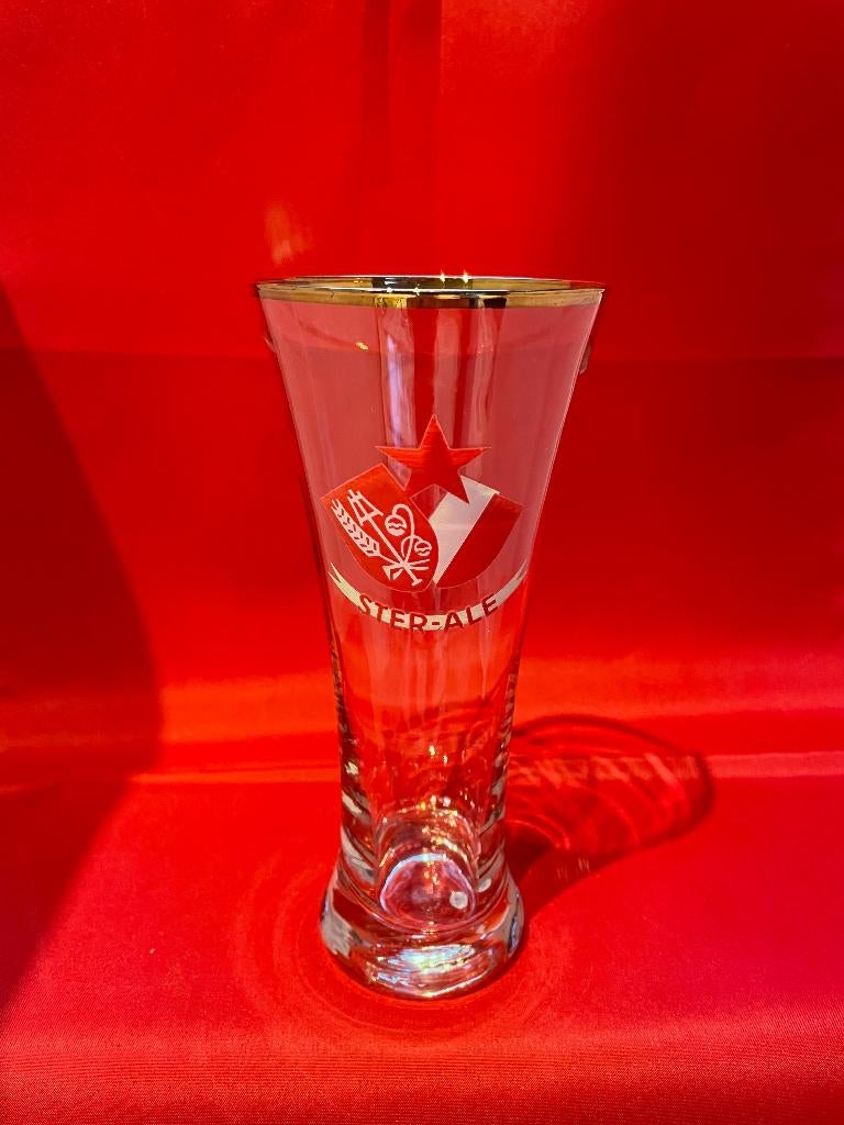 bierglas Ster-Ale met gouden rand Sterkens, Verzamelen, Ophalen of Verzenden, Gebruikt, Bierglas
