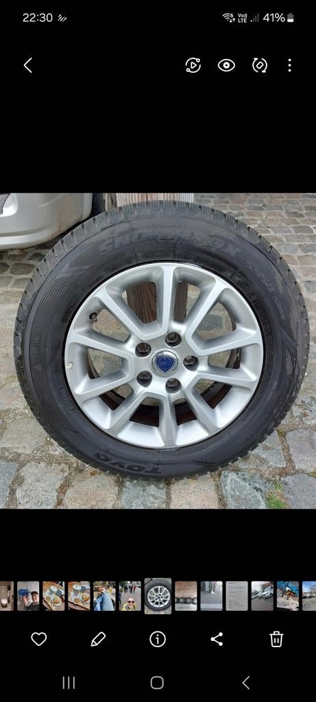 Wielset Toyo Winterprox 225 65 R17 + velgen Lancia, Ophalen, Winterbanden, Velg(en)