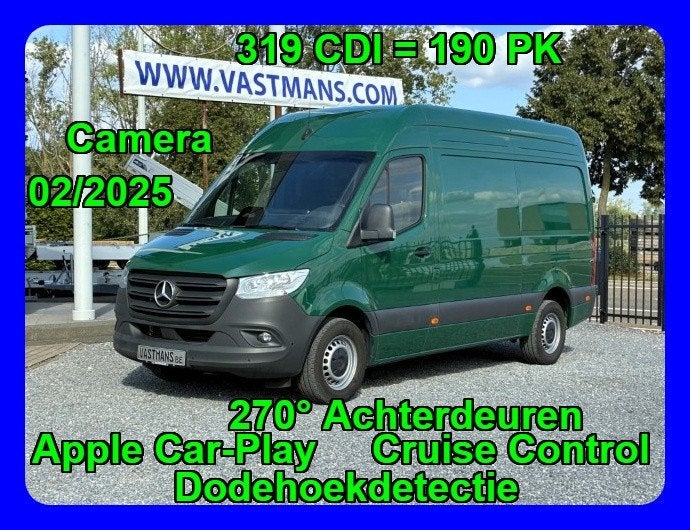 Mercedes-Benz Sprinter 319 40.900€+BTW L2H2 L2 H2 / 190 PK, Auto's, Automaat, Dealer onderhouden, 1951 cc, 4 cilinders