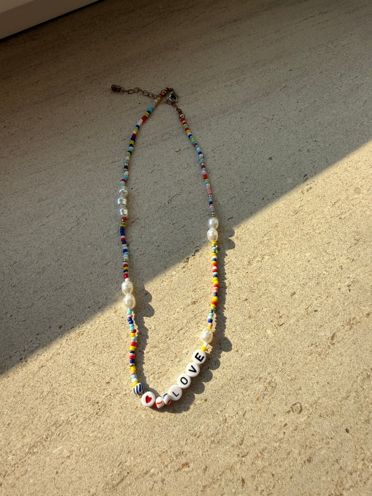 Parel ketting, Handtassen en Accessoires, Kettingen, Ophalen, Zo goed als nieuw