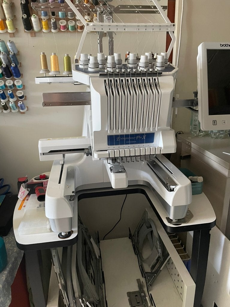 Brother borduurmachine pr1055x, Hobby en Vrije tijd, Ophalen, Zo goed als nieuw, Machineborduren, Borduurmachine
