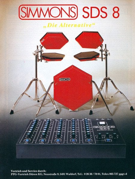 Simmons SDS8 volledig, Musique & Instruments, Enlèvement, Utilisé, Pearl, Électronique